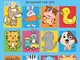 Colorful Large Animals Flashcards for Babies Toddlers English Slovak Dictionary for Kids:...