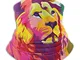 Ewtretr Abstract Colorful Lion Head Neck Gaiter Warmer Men Women Warm Warm Windproof Circl...