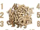 Lettere in Legno e Numeri in Legno (124 pezzi) - Set di Lettere Maiuscole (A-Z) Maiuscole...