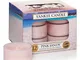 Yankee candle Tea Light Candele Profumate 12 Pezzi Pink Sands, Cera, Rosa, 8.8x8.8x6.3 cm