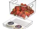 mDesign Contenitore plastica alimenti e organizer Frigo - Contenitore cucina perfetto per...