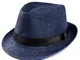 Rawdah- Elegante Cappello Parasole di Paglia, da Unisex,Bordo ellittico, Flessibile e Pieg...