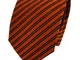 TigerTie Cravatta in seta - ruggine nero striato - Cravatta 100% seta