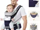 Marsupio Neonati Ergonomico, Porta Bambino da 0-36 Mesi(Inferiore a 25kg) con Sedile Multi...