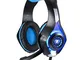 Samoleus Cuffie Gaming per PS4, Gaming Headset Cuffie con Microfono, 3.5mm LED Stereo Surr...