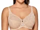 Delimira Donna Reggiseni Minimizer senza Imbottiti in Pizzo Taglie Forti Beige 6F (UK 40E)