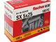 Fischer 100 Tasselli SX, 5 x 25 mm, per Muro pieno e Mattone Forato, 542436