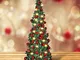 Albero di Natale Artificiale Pre-Illuminato, 15,7 Piccolo Albero di Natale con Luci Rattan...
