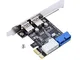 Scheda PCI-E USB, ASHATA PCI-E Adattatore per Scheda di Espansione USB 3.0 con Interfaccia...