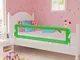 Vislone Barriera per Letto Bambini 150 x 42 cm Verde, Sponda di Sicurezza per Lettino Bamb...