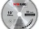 Saxton TCT Lama per sega circolare, 250 x 30 mm x 80 denti, per Bosch Makita, ecc, si adat...