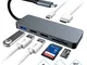 Type C hub,Hub USB C a HDMI 4K,3 Porte USB,Porta di ricarica Thunderbolt,Lettore di schede...