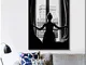 chtshjdtb Ballerina in Bianco e Nero Ragazza Ballerina Poster Ballerina Pittura su Tela Im...