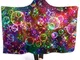 OUCUCK Coperta in Pile Morbido, Colorful Sparkle Bubbles Flannel Fleece Hoodie Blanket Thr...