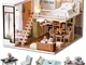 Cuteroom Kit in Miniatura per casa delle Bambole Fai da Te in Legno Realizzata a Mano, Mod...