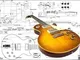 Plan of Gibson Les Paul '59 Chitarra Elettrica - Stampa su scala completa