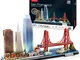 CubicFun Puzzle 3D LED San Francisco Architecture Model Kit per Bambini e Adulti, Golden G...