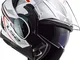 LS2 509002402XS Casco Moto Modulare FF900 Valiant II Hub, Unisex, Argento/Bianco, XS