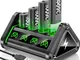 OIVO Batterie Ricaricabili per Xbox One/Xbox Series X|S, 4x3600mWh (4x1500mAh) Batterie Co...