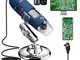 Bysameyee HD 2K 2MP Microscopio USB, Microscopio Digitale con Ingrandimento da 40X a 1000X...