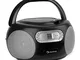 AUNA Haddaway - Boombox, Lettore CD, CD Player, Bluetooth, Sintonizzatore radio FM, Ingres...