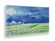 Giallobus - Quadro - Vincent Van Gogh - Campo di Grano sotto Un Cielo tempestoso - Tela Ca...