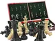 HARLEY BLAKE Set di Scacchi in Legno Chessman   Chess Game Scacchiera Pieghevole   Pezzi d...