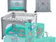 LIONELO Lene 3 in 1 Box bambini pieghevole box neonati lettino da viaggio dalla nascita fi...
