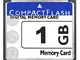 DIGITAL HD SCHEDA DI MEMORIA 1 Gb CF CARD COMPACT FLASH OTTIMA QUALITà NUOVA DA ITALIA
