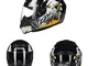 TKer Casco per Moto con Visiera, Integrale Modulare Casco da Motocross per Adulto Uomo e D...