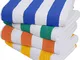 Utopia Towels - Asciugamani da spiaggia Cabana Striscia, (76 x 152 cm) - 100% cotone Ring...