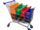 Un carrello 4 Shopping Bag - sacchetti della spesa riutilizzabili - una varietà di colori...