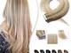 40cm Extension Capelli Veri Adesive 20 fasce con Biadesivo 50g/set Remy Human Hair Tape in...