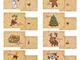 Gudotra Kit 32pz Babbo Natale Biglietti di Auguri Natalizi Merry Christmas con 32 Buste Mo...