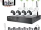 Aottom 4 Canali WiFi Sistemi di Sorveglianza, Telecamere Videosorveglianza WiFi Kit, 4 x 1...