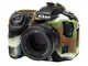 easyCover by Bilora silicone custodia per Nikon D500 Camouflage/Nero