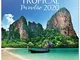 Erik® - Calendario 2020 da muro Tropical Paradise. Licenza ufficiale, 30x30 cm, 12 mesi