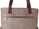 Borbonese Borsa Shopping Large, Tote Donna, Marrone (Op Naturale/Marrone), 42x28x16 cm (W...