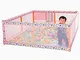 Baby box Baby Bed Fence Rails Bedding Culla Di Sicurezza Fence Intrecciato Rosa Bambino Im...