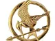 Oakhum Designs Spilla placcata in Oro 18 ct, Katniss Mockingjay di Hunger Games