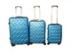 Orlac Tyre Set 3 Trolley valigie rigide in ABS e policarbonato 4 ruote piroettanti colori...