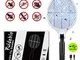 Myguru Racchetta Zanzare Elettrica Pieghevole, 4000V Swatter Elettrico USB Ricaricabile Gr...