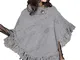 Flairstar Cardigan Da Donna Con Poncho In Maglia A Mantella Scialle A Mantella Con Poncho...