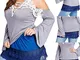 KNNR Plus Size Women Shirt Extender Elastic Waist, Mini Skirt Shirt Extenders Adjustable L...