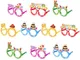 Toyvian Occhiali da Vista Happy Birthday Glasses 10 Pack Kids novità Occhiali da Vista Cor...