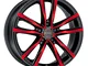 MAK Milano nero e rosso 7 x 17 ET42 5 x 112 foro mozzo 76 cerchi in lega