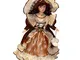 perfeclan Statuetta per Bambola in Ceramica Vintage da 40 Cm in Princess Dress Home Decor