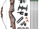 MILAEM 62" Takedown Ricurvo Arco e frecce Set Riser in Legno Arco da Caccia Pratica Bersag...