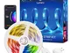 Lumary Smart Striscia LED Alexa 5M,RGB+Bianca Regolabile Strisce Led WIFI,Sync con Musica...