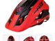 iBaste-Top Casco Bici,Adulto Sicurezz Cascos da Ciclismo con Visiera Leggero Caschi di MTB...